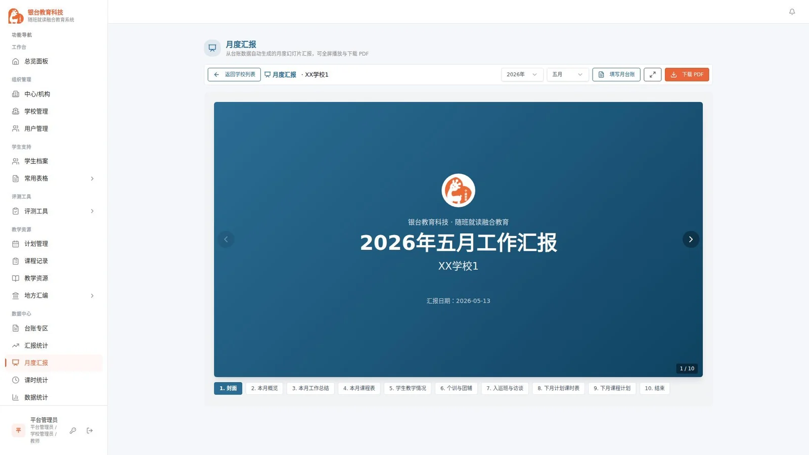 月度工作汇报